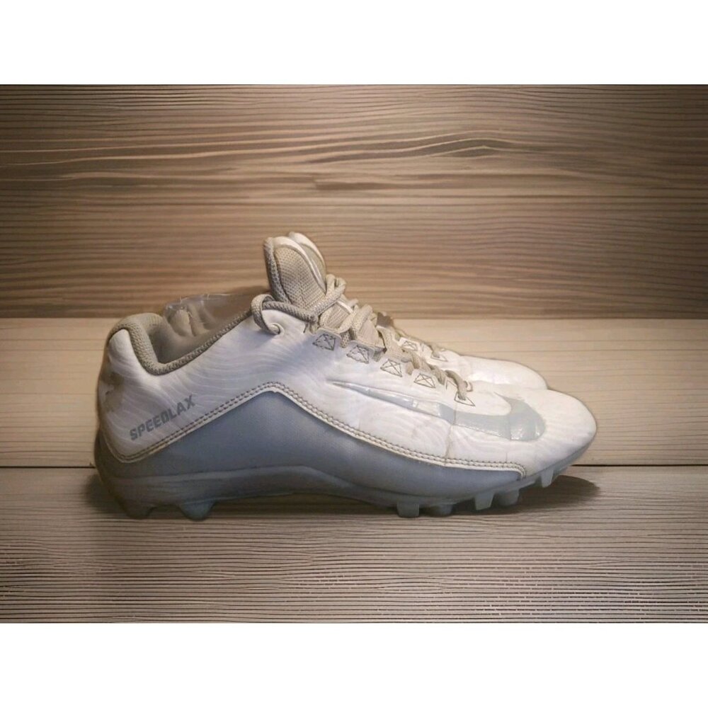 Nike Speedlax Lacrosse Dynamic Fit Cleats Womens Size 9.5 White Gray